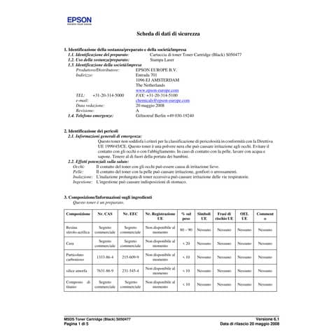 Toner 0477 Epson nero  C13S050477